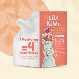 Recharge dentifrice fluor enfant framboise-litchi