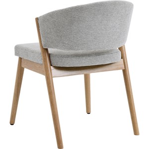 Alba-chaise bois naturel et tissu trendy grège (x2)