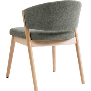 Alba-chaise bois naturel et tissu trendy sauge (x2)