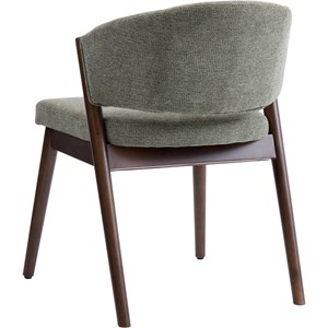 Alba-chaise bois patiné noyer et tissu trendy sauge (x2)