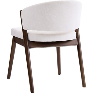 Alba-chaise bois patiné noyer et tissu trendy ecru (x2)