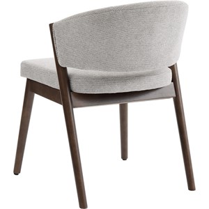 Alba-chaise bois patiné noyer et tissu trendy grège (x2)