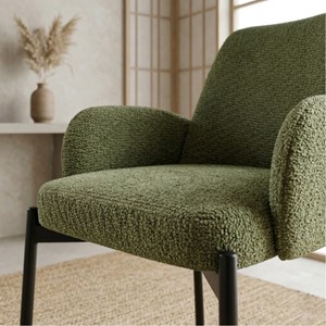 Alex-fauteuil de bar en tissu ikon olive (x2)