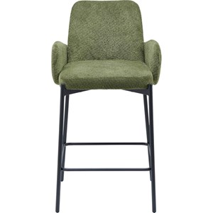 Alex-fauteuil de bar en tissu ikon olive (x2)
