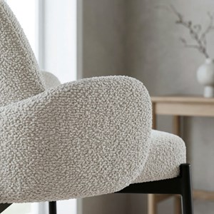 Alex-fauteuil de bar en tissu ikon coloris lin (x2)