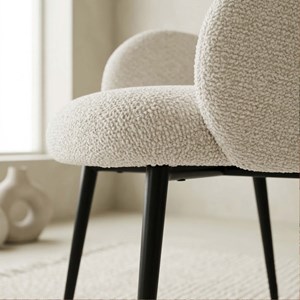 Alice-chaise en tissu ikon coloris lin (x2)