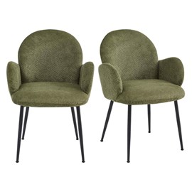 Alice-chaise en tissu ikon olive (x2)