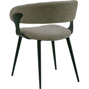 Nino-fauteuil de table en tissu luxury taupe (x2)