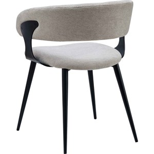 Nino-fauteuil de table en tissu luxury grège (x2)
