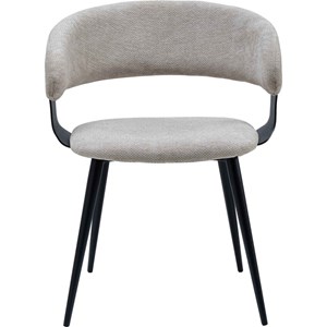 Nino-fauteuil de table en tissu luxury grège (x2)