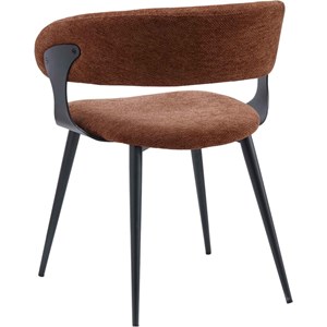 Nino-fauteuil de table en tissu luxury terracotta (x2)