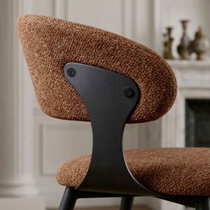 Nino-fauteuil de table en tissu luxury terracotta (x2)