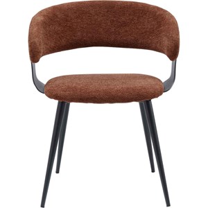 Nino-fauteuil de table en tissu luxury terracotta (x2)