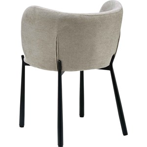 Soan-fauteuil de table en tissu luxury grège  (x2)