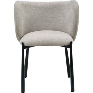 Soan-fauteuil de table en tissu luxury grège  (x2)