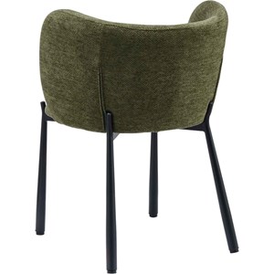 Soan-fauteuil de table en tissu luxury kaki (x2)