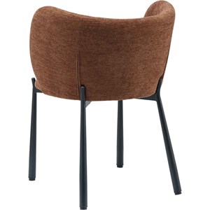 Soan-fauteuil de table en tissu luxury terracotta  (x2)