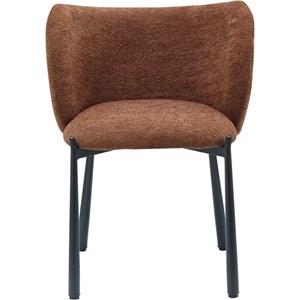 Soan-fauteuil de table en tissu luxury terracotta  (x2)