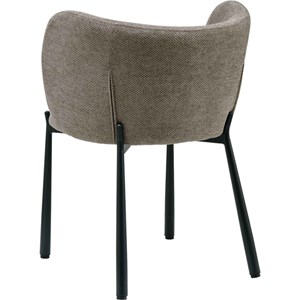 Soan-fauteuil de table en tissu luxury taupe (x2)
