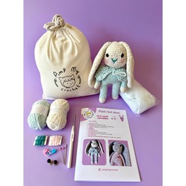 Lapin tout doux blanc : kit de crochet avec tuto vidéo