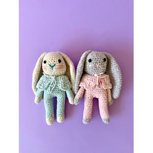 Lapin tout doux blanc : kit de crochet avec tuto vidéo