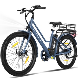 Hitway vélo électrique 27.5pc bleu avec panier