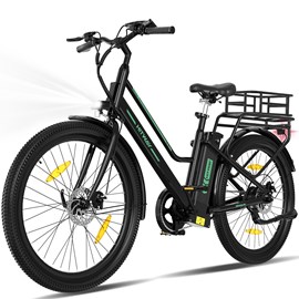 Hitway vélo électrique 27.5pc noir avec panier