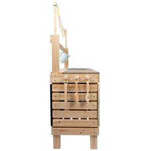 Cuisine de boue et boutique marchande