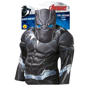 Déguisement black panther avec muscles