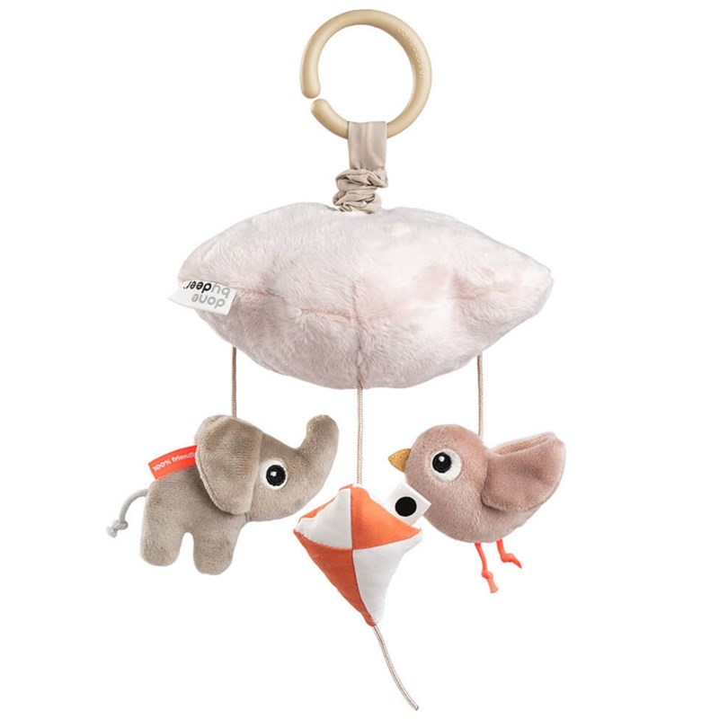 Mobile musical à suspendre playground rose