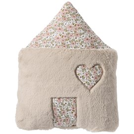 Coussin déco maison fausse fourrure angora afternoon tea