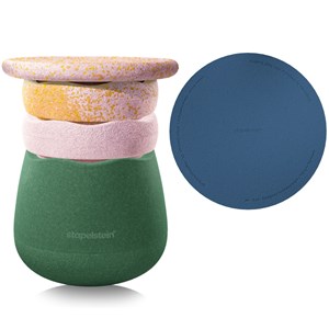 Tabouret modulaire spring special dynamic all water lily avec coussin pad bleu