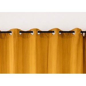 Rideau uni doublé Moutarde