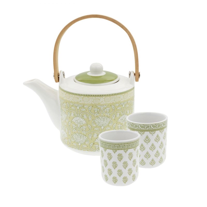 Artime - Lot de 2 tasses et 1 théière avec infuseur, soliman