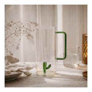 Carafe cactus en verre, viva la vida