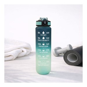 Gourde de motivation hydratation bleu