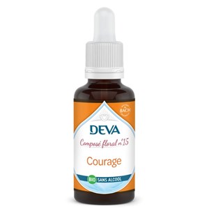 Courage n°15 - composé floral bio deva - sans alcool 30ml