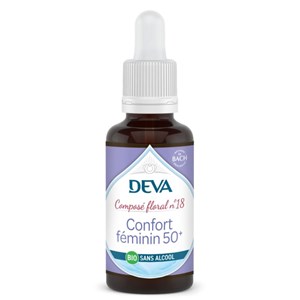 Confort féminin 50+ n°18 - composé floral bio deva - sans alcool 30ml