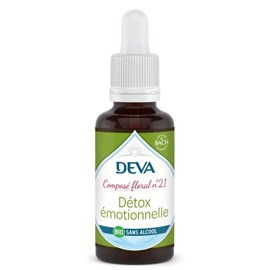 Détox émotionnelle n°21 - composé floral bio deva - sans alcool 30ml