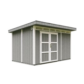 Abri de jardin qualité premium 9m²  l412xl279xh237 cm - gris foncé