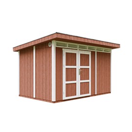 Abri de jardin qualité premium 9m²  l412xl279xh237 cm - rouge