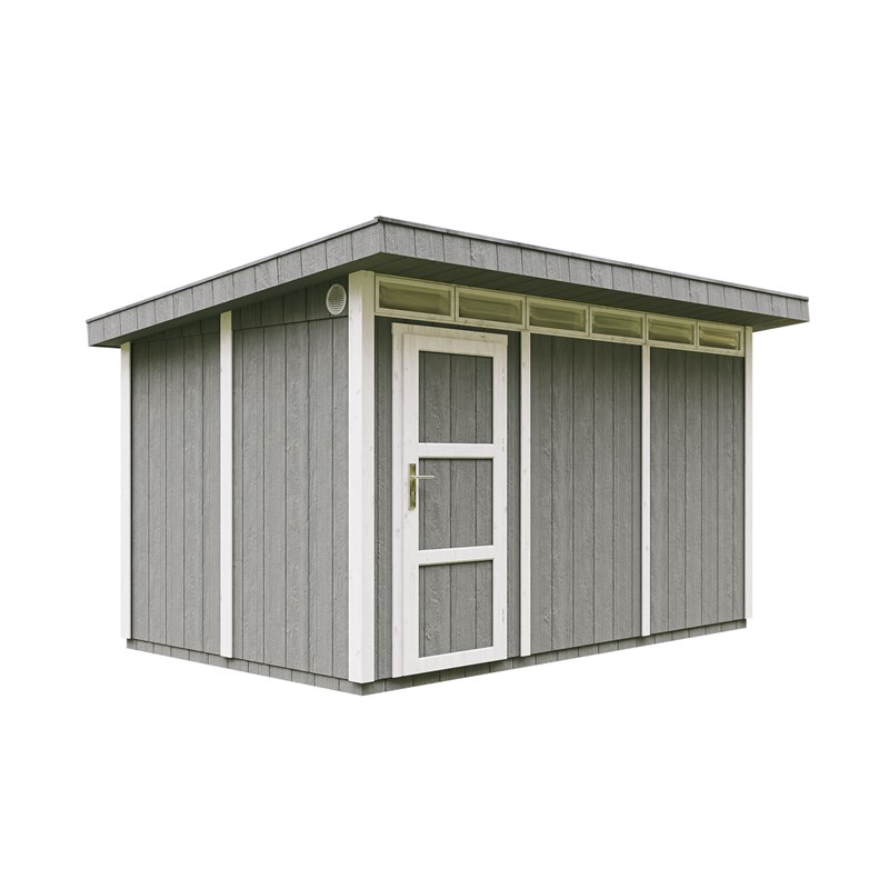 Timbela - Abri de jardin qualité premium 9m²  l412xl279xh237 cm - gris foncé