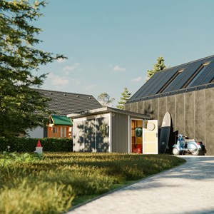 Abri de jardin qualité premium 9m²  l412xl279xh237 cm - gris foncé