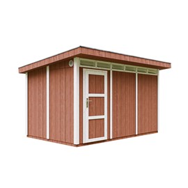 Abri de jardin qualité premium 9m²  l412xl279xh237 cm - rouge