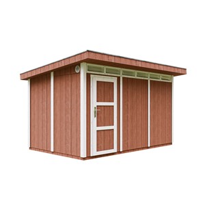 Abri de jardin qualité premium 9m²  l412xl279xh237 cm - rouge
