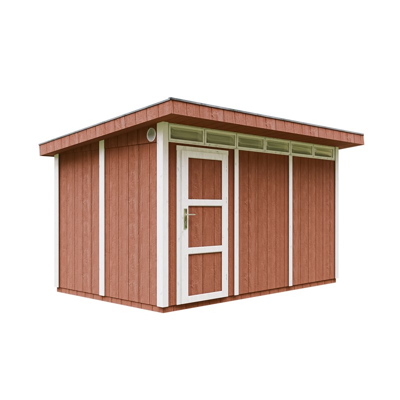 Timbela - Abri de jardin qualité premium 9m²  l412xl279xh237 cm - rouge