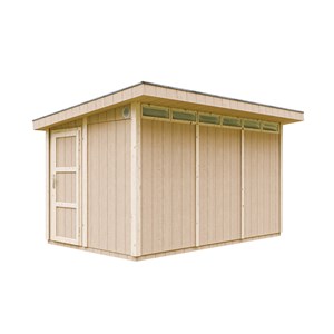 Abri de jardin qualité premium 9m²  l412xl279xh237 cm - rouge