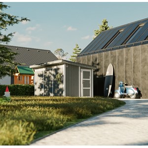 Abri de jardin qualité premium 9m²  l412xl279xh237 cm - rouge