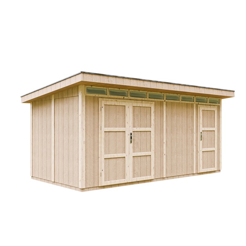 Abri de jardin qualité premium 8.52+2.95 m² garage moto exterieur - beige