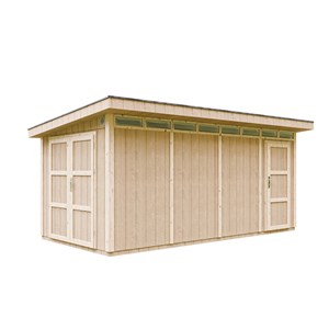 Abri de jardin qualité premium 8.52+2.95 m² garage moto exterieur - beige